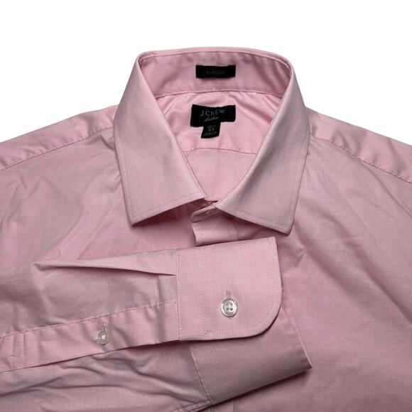 J.Crew Ludlow Dress‎ Shirt Pink End-on-End Cotton Men’s 15.5 34 Stretch Classic - Picture 1 of 5